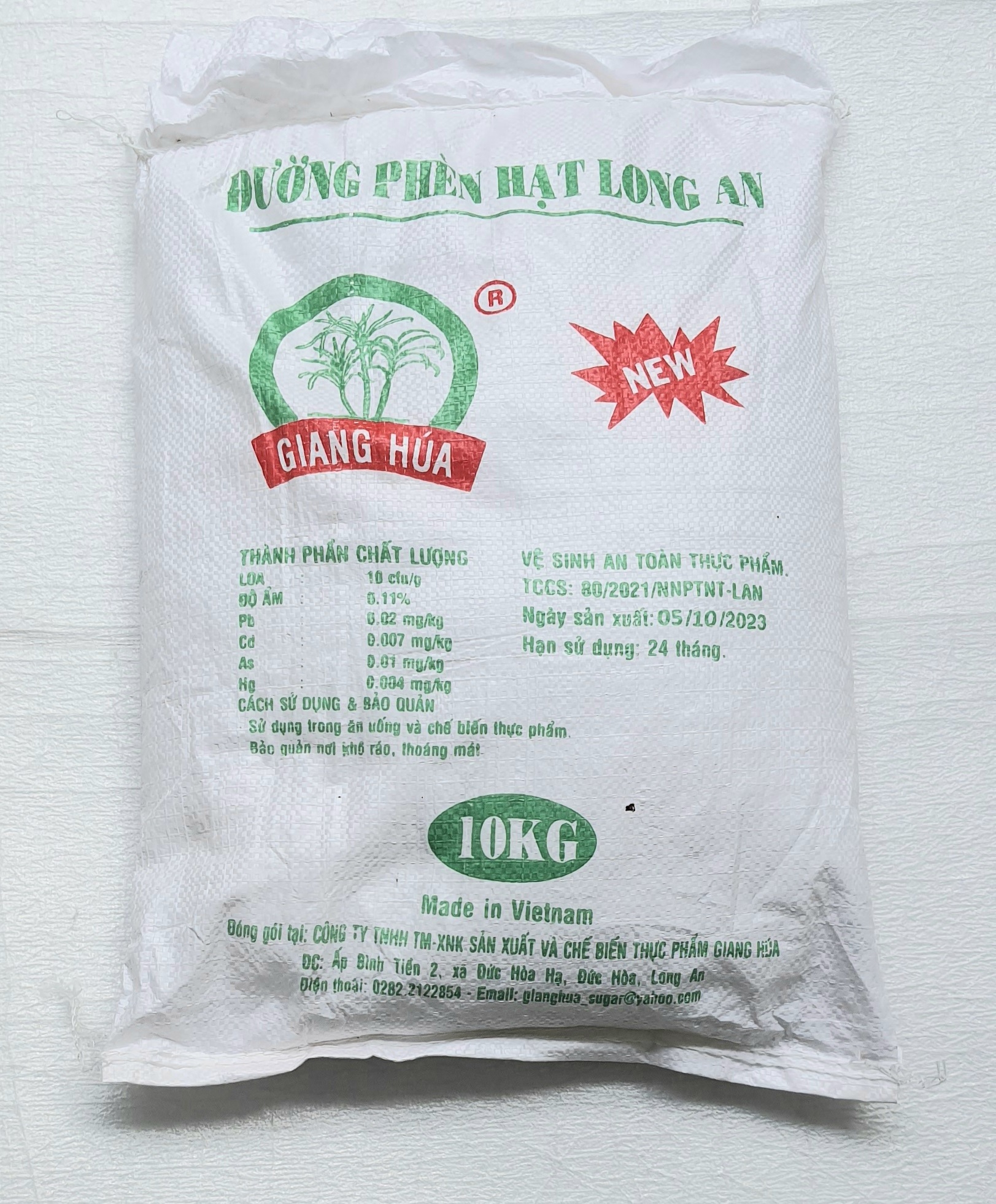 Đường phèn Hạt Kim Cương Long An bao 10kg